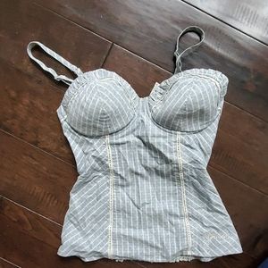 Baby blue Guess corset top
